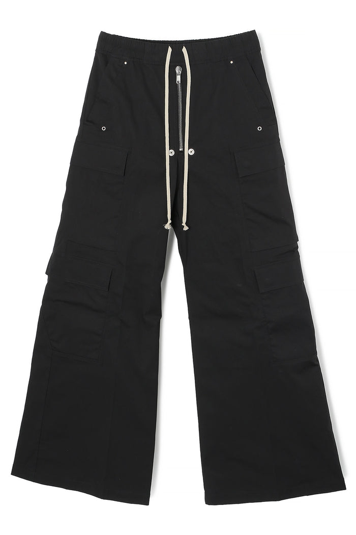 Rick Owens Black Wide Cargo Pants RU01E5339 TE 09