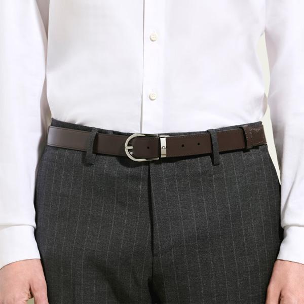 Montblanc Meisterstück Horseshoe Reversible Leather Belt 30mm