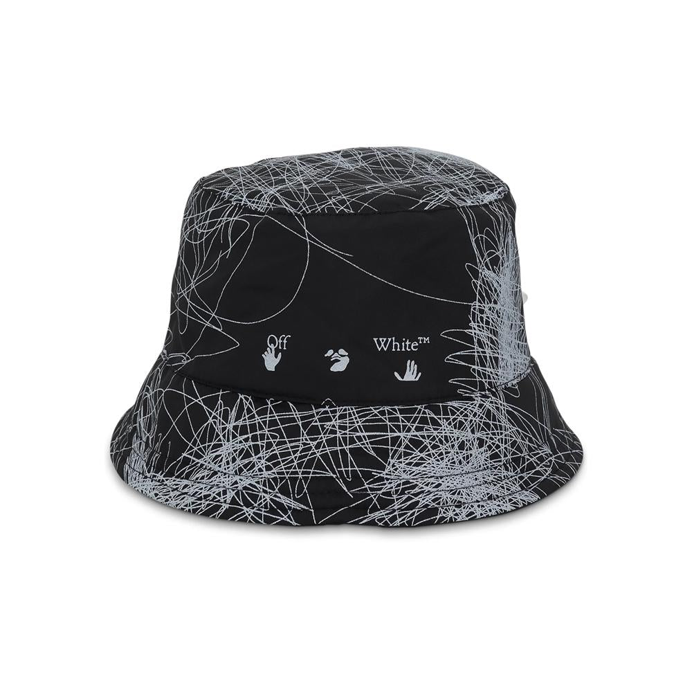 OFF WHITE Reversible Signature Logo Bucket Hat Black OWLB021F21FAB002 1001