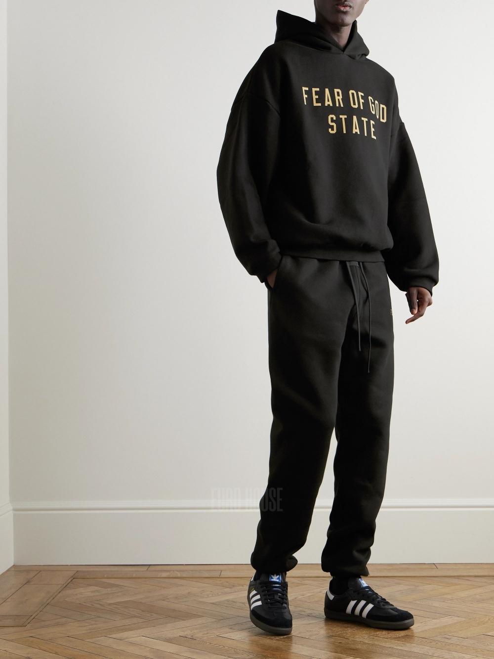 Fear of God Essentials Fleece State Hoodie Black 192BT246250F