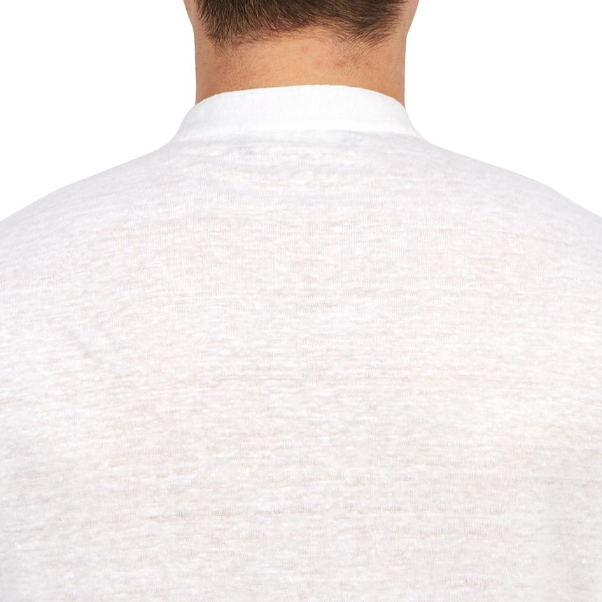 LARDINI Men’s Short Sleeve T-Shirt White Cotton Tee