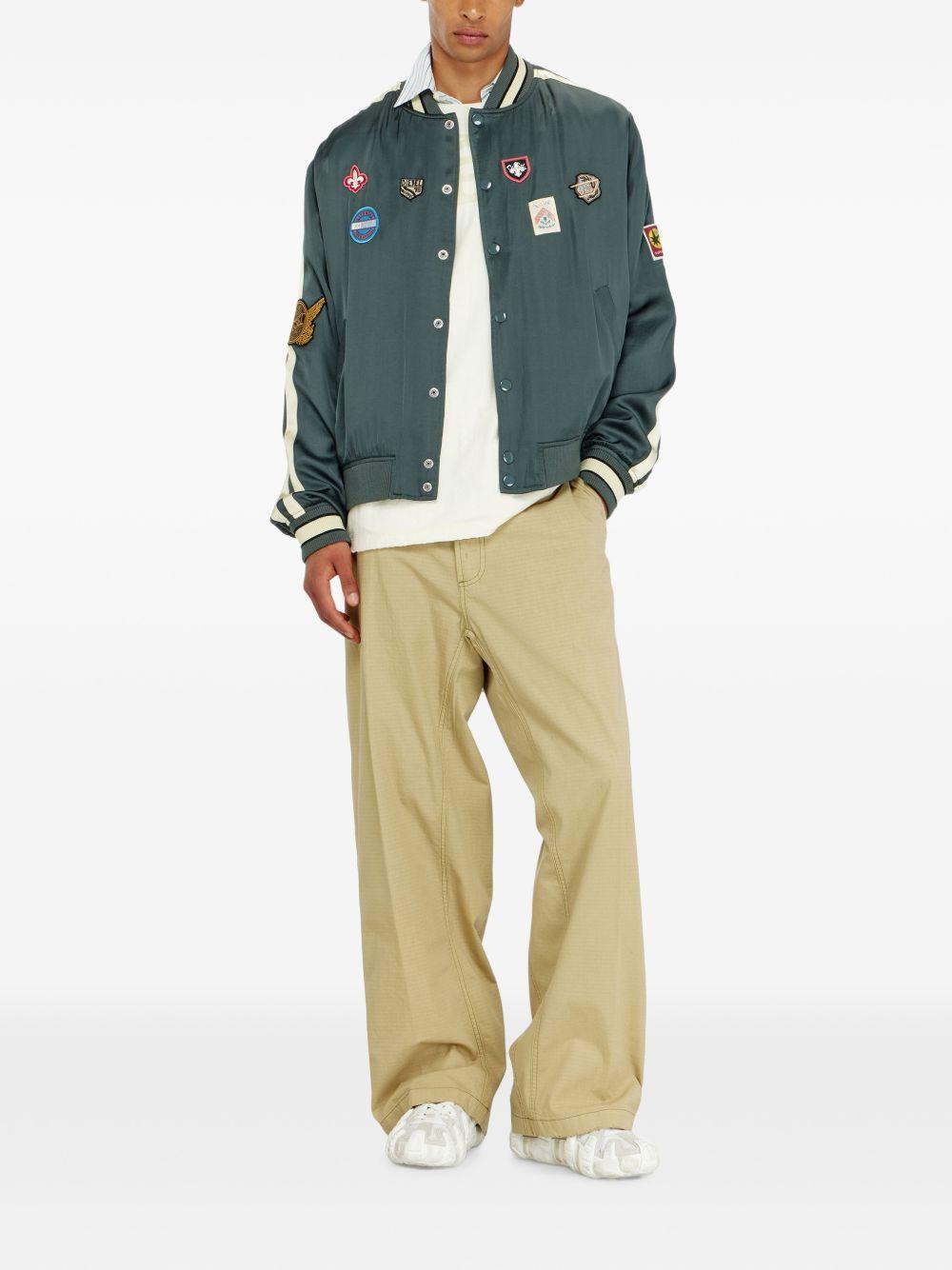 DIESEL Black Track Bomber Jacket