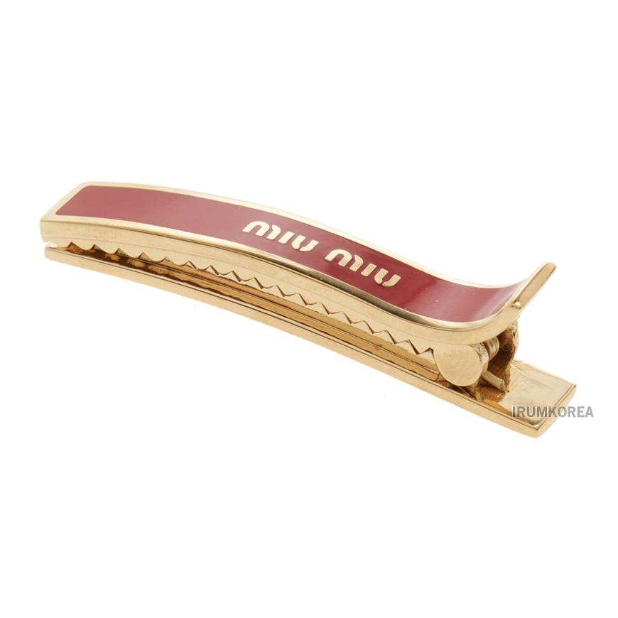 Miu Miu Engraved Hair Clip Women’s Black Accessory