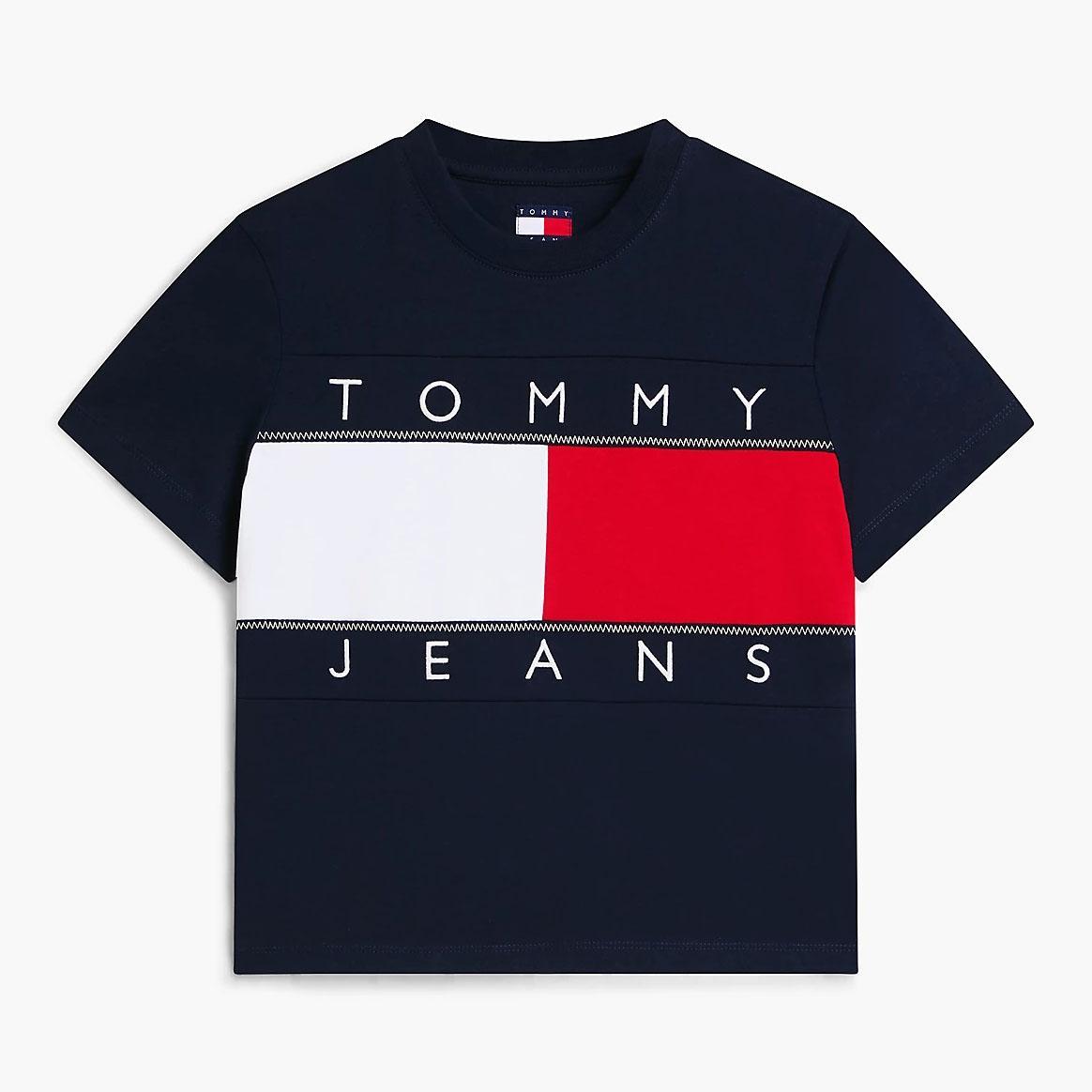 TOMMY HILFIGER Women’s Flag Logo T-Shirt Navy