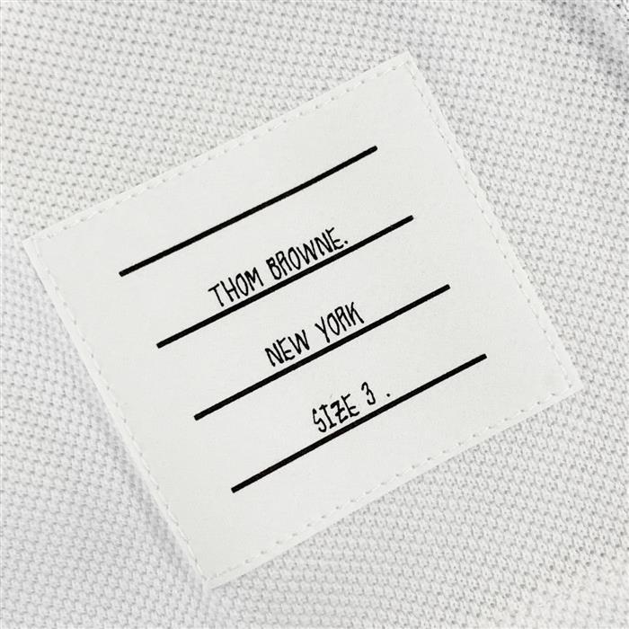 THOM BROWNE Center Back Stripe Piqué Relaxed Fit Short Sleeve T-Shirt