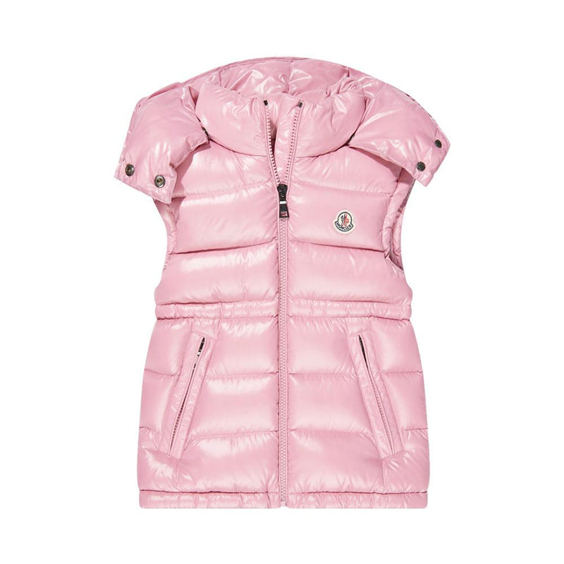 Moncler Pink ANIA Logo Patch Down Puffer Jacket for Women/Kids