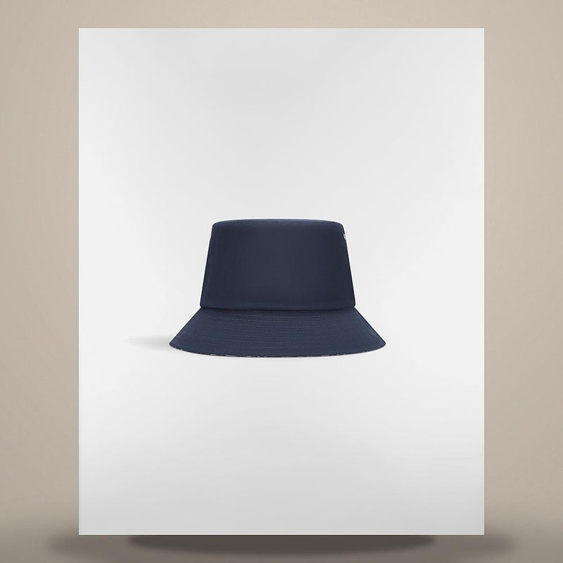 DIOR TeddyD Reversible Narrow Brim Bucket Hat Blue Cotton Blend