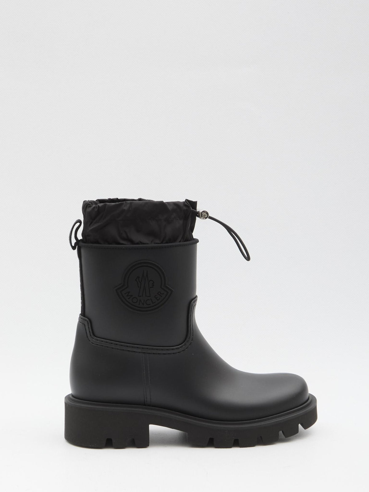 Moncler Black Leather Ankle Boots