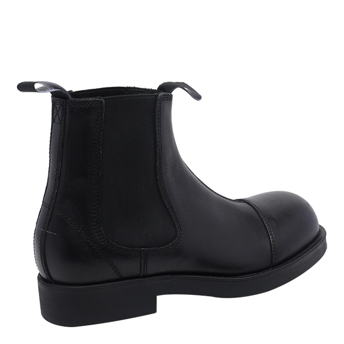 Maison Margiela Black Leather Chelsea Ankle Boots for Men