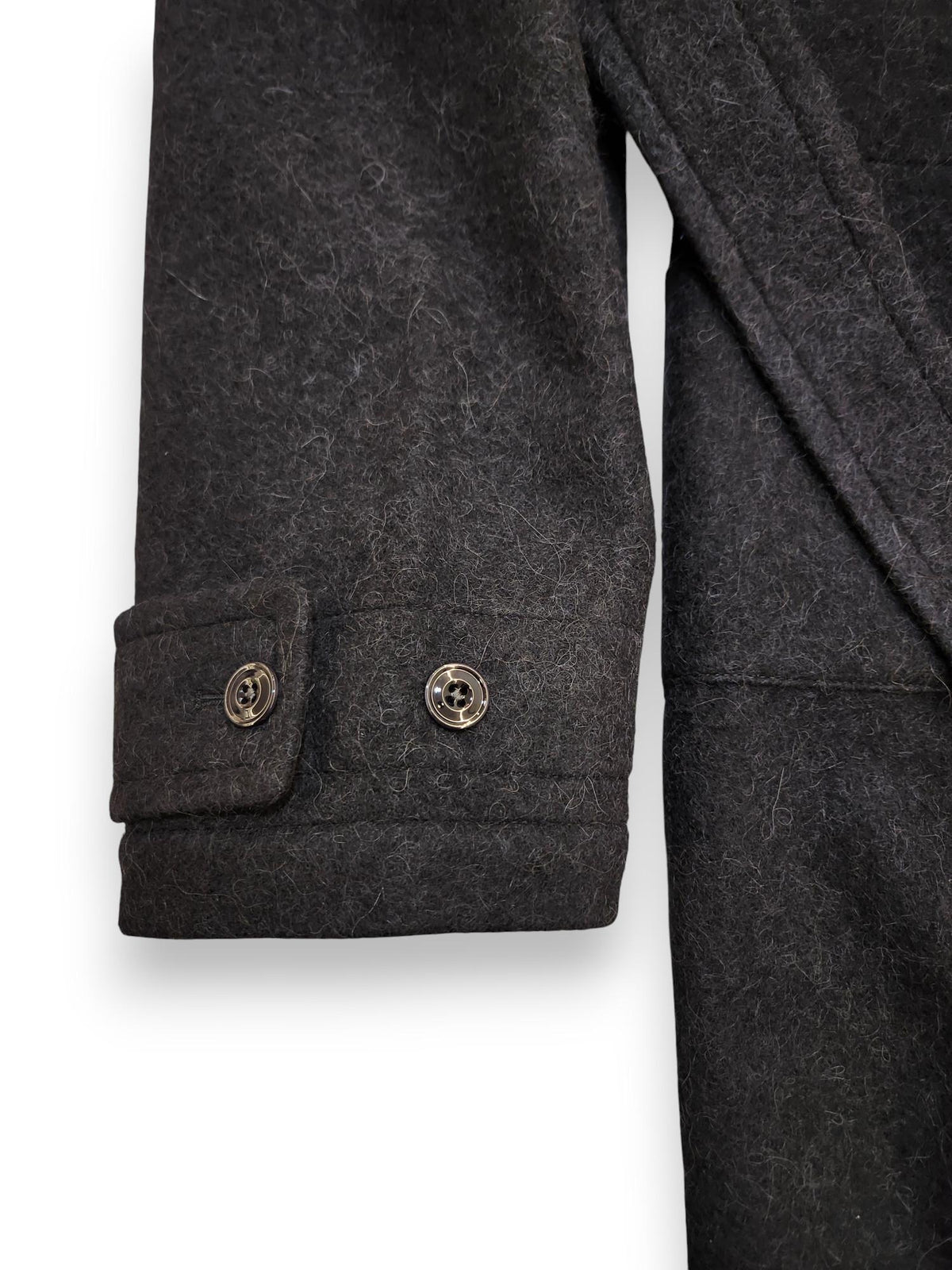 Lemaire Black Wool Alpaca Soft Coat