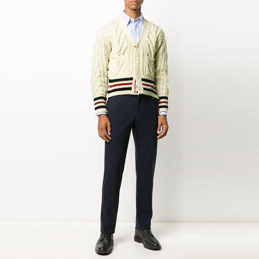 THOM BROWNE Aran Cable Mohair Short Cardigan MKC289A 00278 100