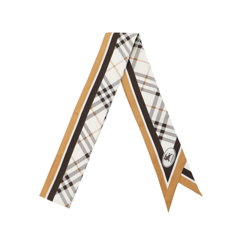 BURBERRY Check Stamp Skinny Scarf 8120320 A4486