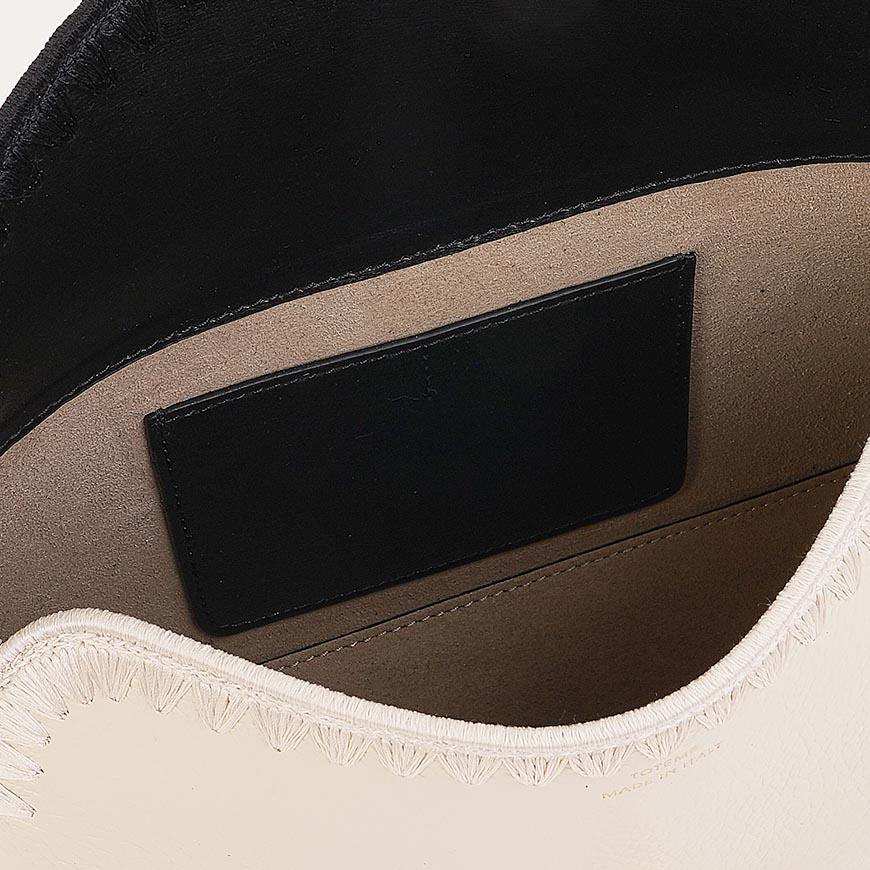 Toteme T-Lock Embroidered Leather Clutch Bag 261 WAL944 LE0030