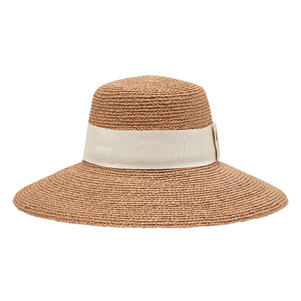 HELEN KAMINSKI Nucca Cream Raffia Boater Bucket Hat Women