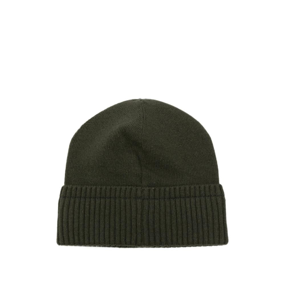 Moncler Rib Knit Wool Beanie Hat Black Men’s