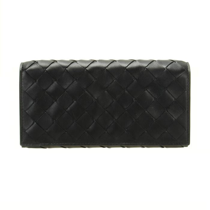 Bottega Veneta Intrecciato Leather Large Flap Long Wallet Brown