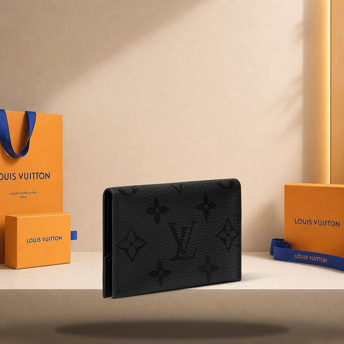 Louis Vuitton Black Slim Card Holder Wallet M26733