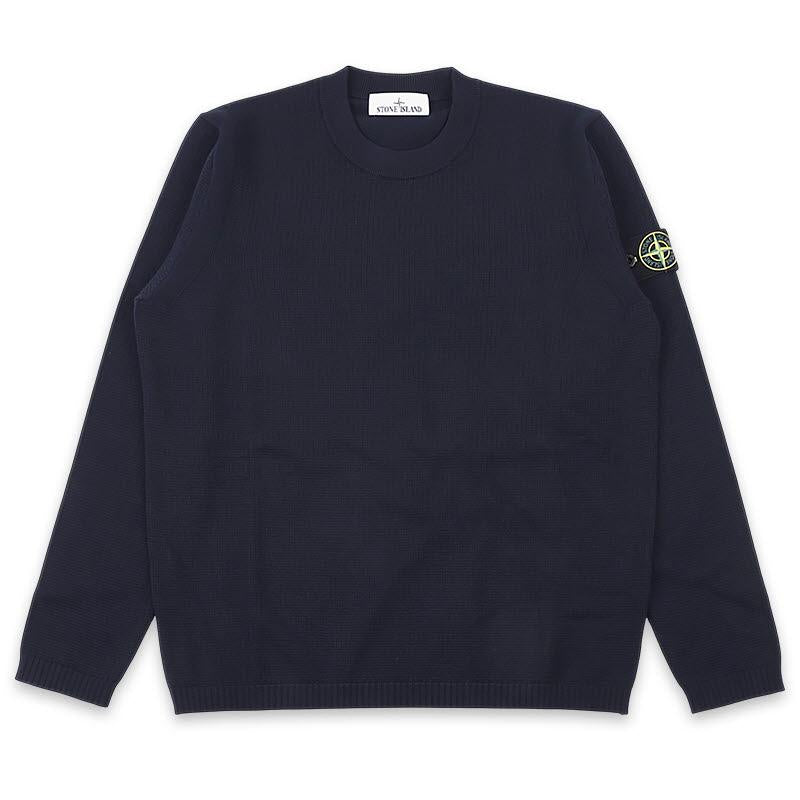 STONE ISLAND Men’s Round Neck Knit Sweater Navy Wappen L1S15 5100023 S01B2 V0020