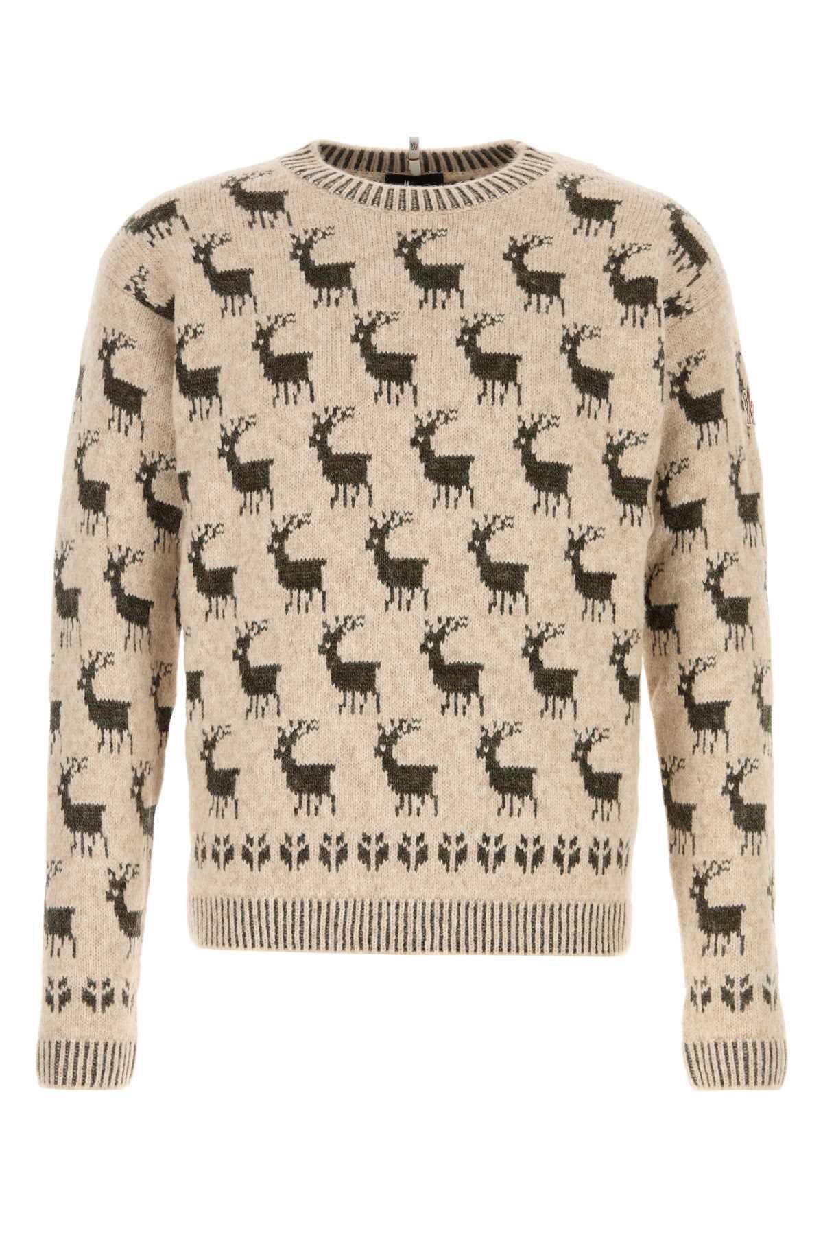 Moncler Wool Round Neck Knit Sweater for Men