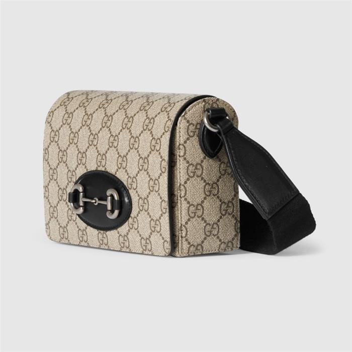 GUCCI Horsebit 1955 Mini Crossbody Bag Brown Leather