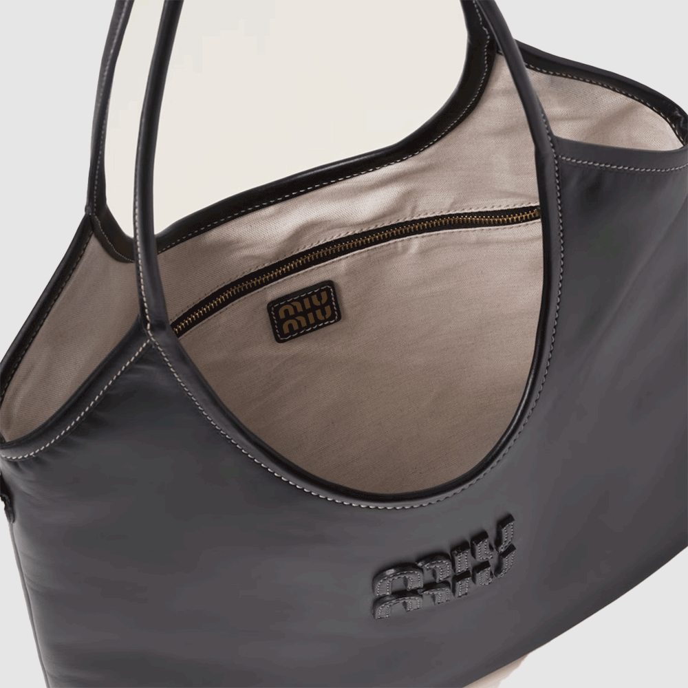 Miu Miu Ivy Leather Tote Bag 5BG231 2CRW F0002