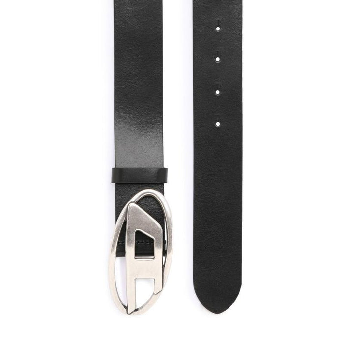DIESEL Black Leather Belt for Men X08516 PR666 T8013