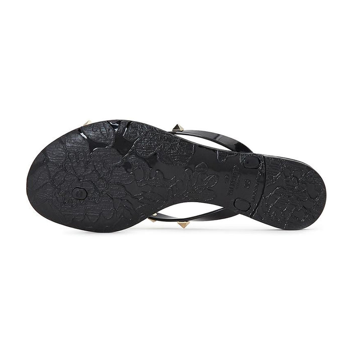 VALENTINO Rockstud Women’s Jelly Thong Sandals Black
