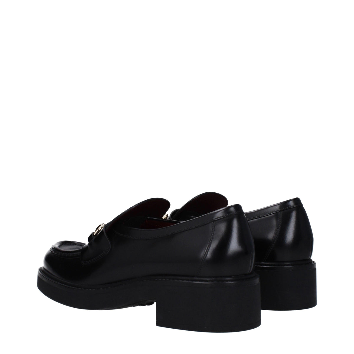 GUCCI Black Leather Loafers