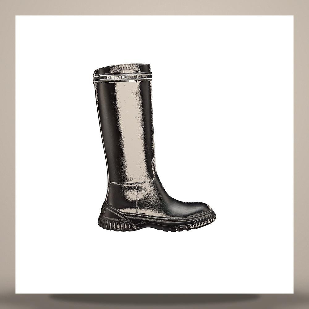 DIOR Black Calfskin DRacer Chelsea Boots KDI781VEA S17X
