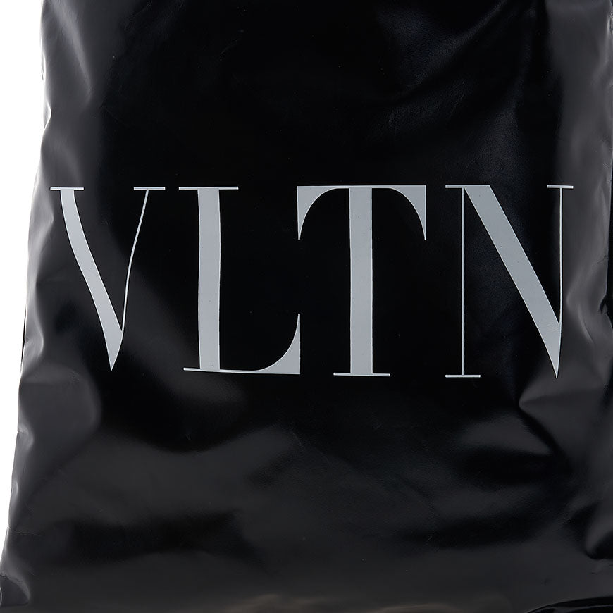 VALENTINO Garavani VLTN Logo Leather Shoulder Bag Black Unisex Crossbody