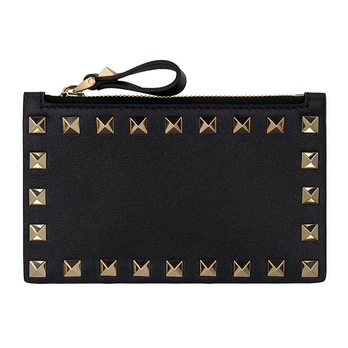 VALENTINO Leather Coin Card Holder Wallet UW2P0548BOL 0NO
