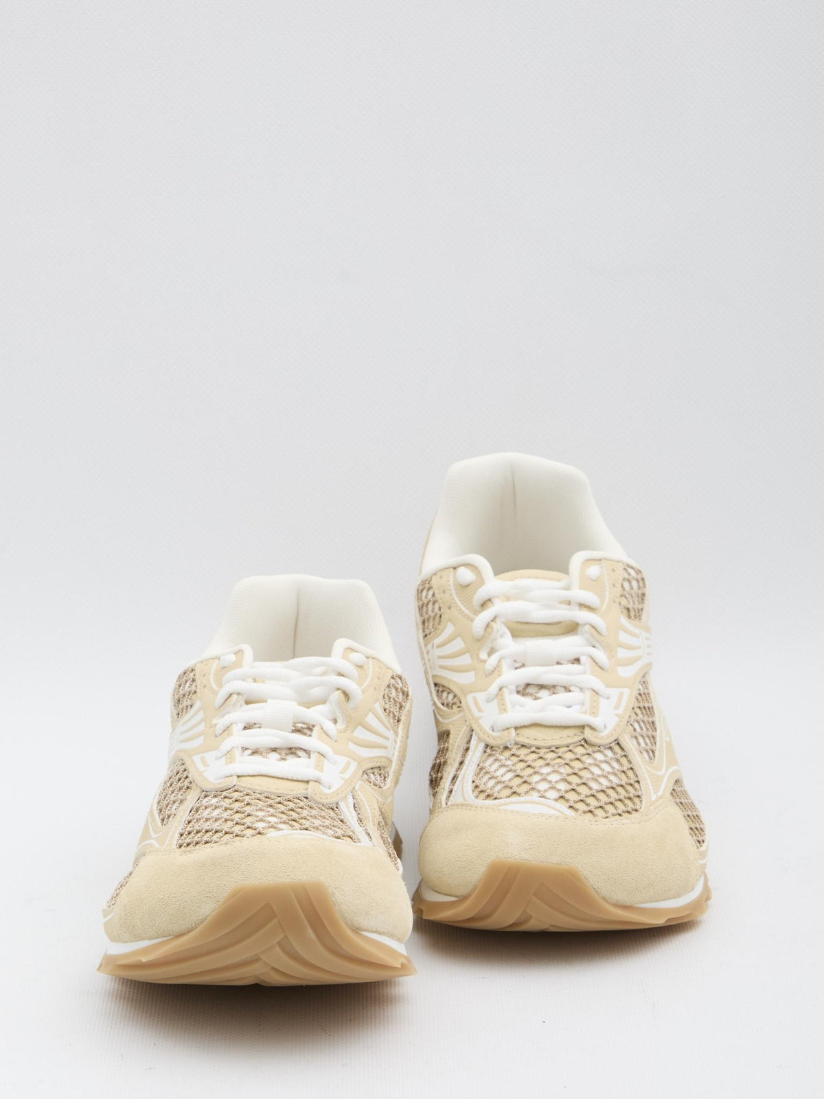 Bottega Veneta White Leather Low-Top Sneakers