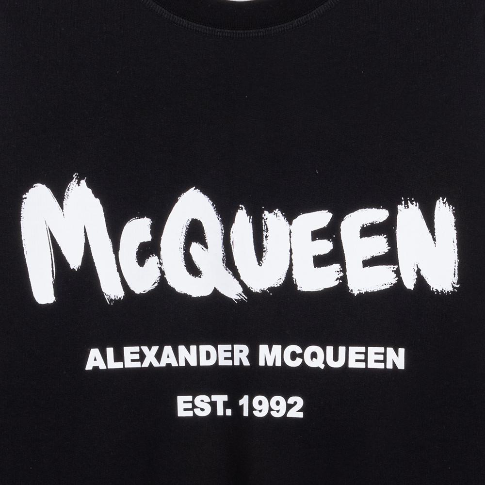 Alexander Mcqueen Black Graffiti Logo Print Women’s Sweatshirt