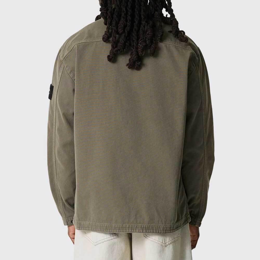 STONE ISLAND Logo Patch Overshirt with Chest Pocket Jacket