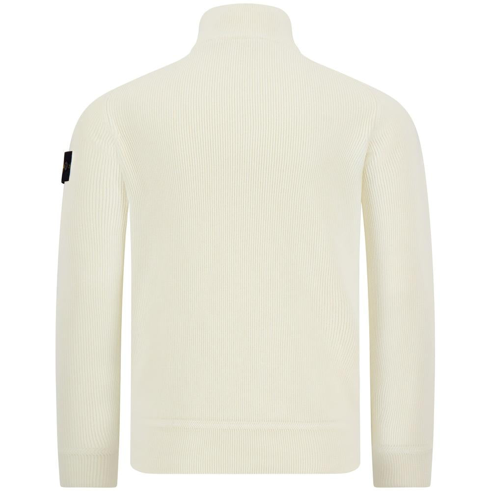 STONE ISLAND Logo Patch Half-Zip Turtleneck Knit Sweater for Men