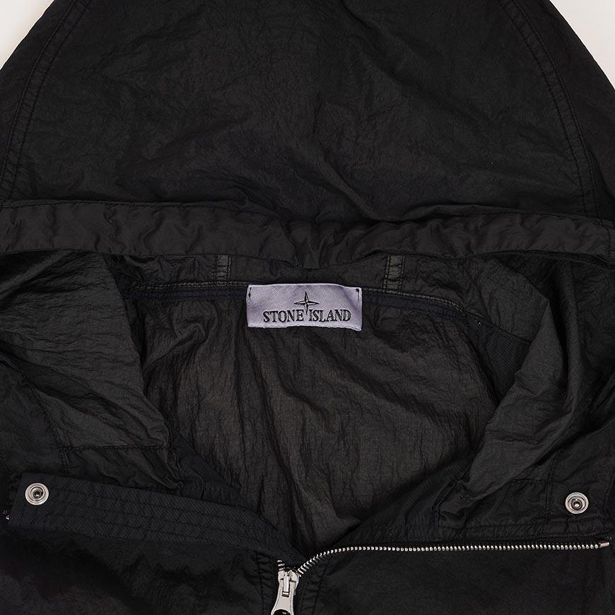 STONE ISLAND Men’s Water-Resistant Windproof Hooded Jacket Black