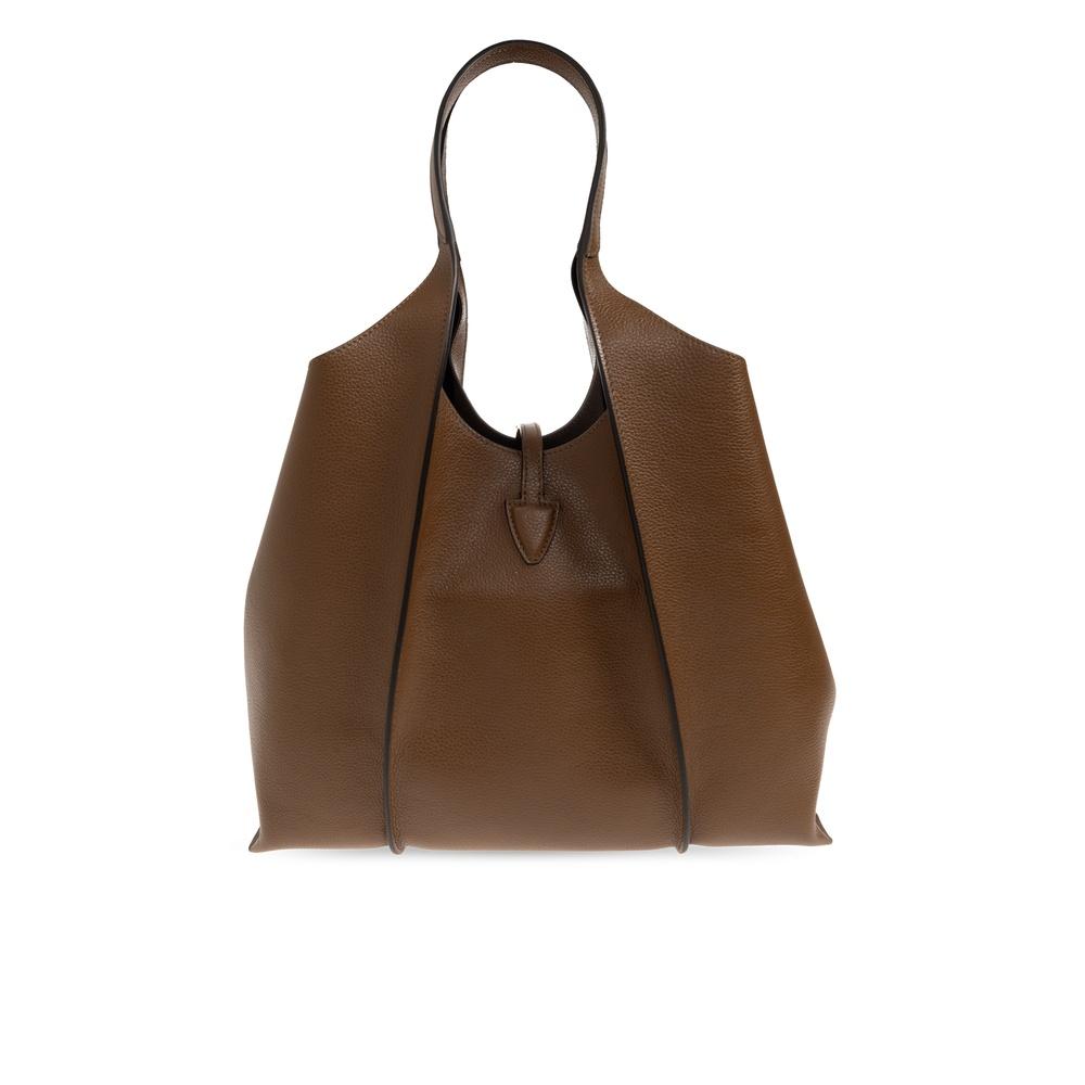 Tods T Timeless Medium Shopper Tote Bag Brown Leather