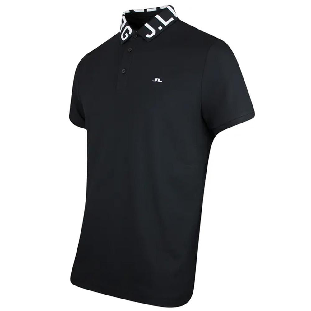 J LINDEBERG GUS Regular Fit Polo T-Shirt Black Men's