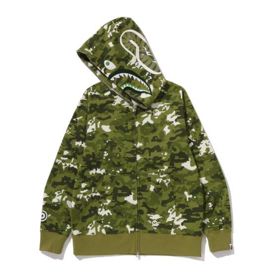 BAPE Women’s Hooded Sweatshirt 001ZPM301303 GRN GREEN DOM