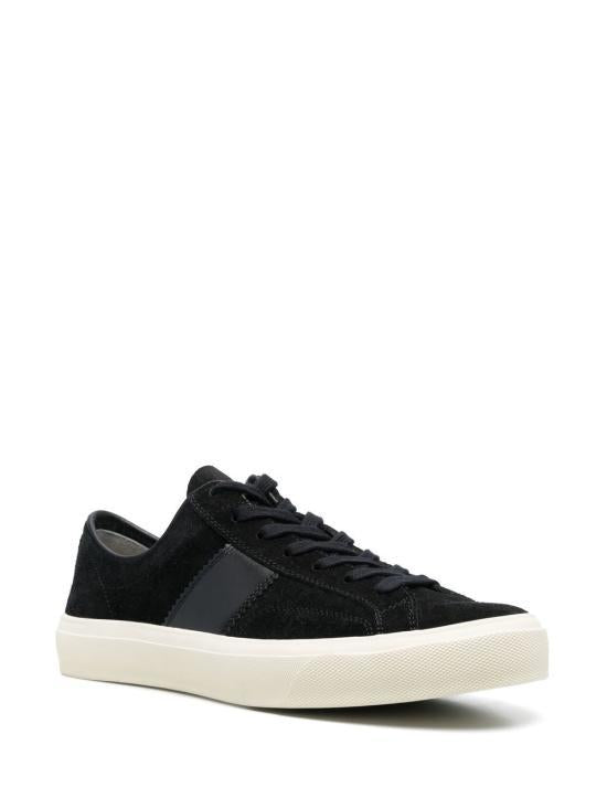 TOM FORD Black Leather Low-Top Sneakers J0974LCL032NNWB