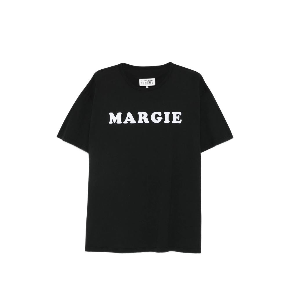 Maison Margiela Black Cotton Short Sleeve T-Shirt for Men