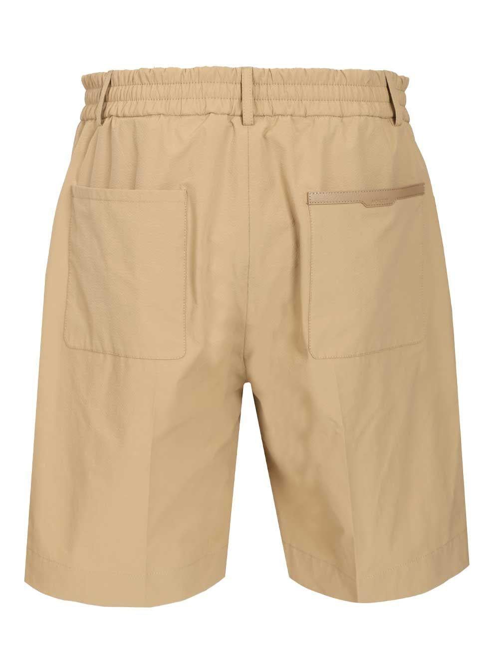 Moncler Navy Drawstring Cotton Blend Short Pants