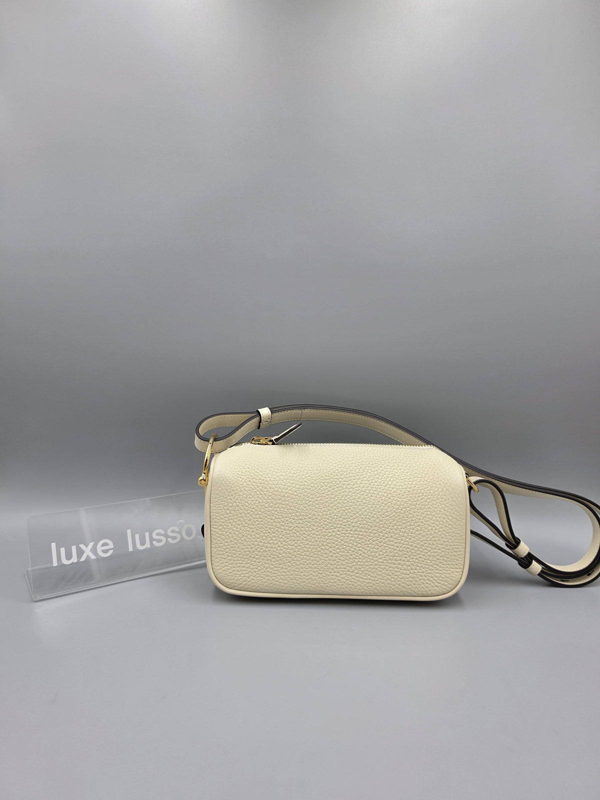 GUCCI Half Horsebit Mini Shoulder Bag Ivory Crossbody Bag 860784