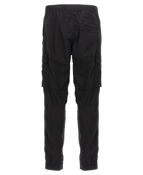 STONE ISLAND Stretch Cotton Tela Paracadut Classic Pants Black