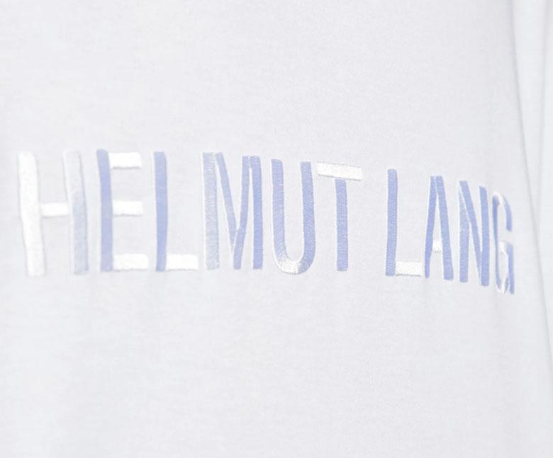 Helmut Lang Embroidered Logo Loose Fit Short Sleeve T-Shirt O04HM599 100