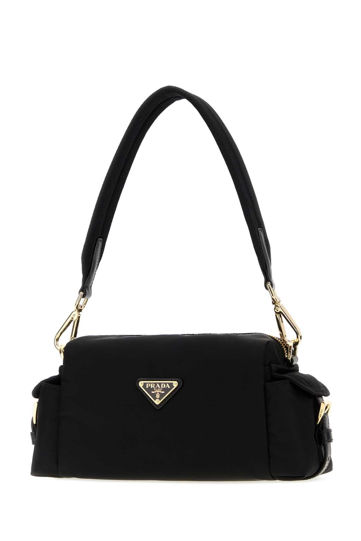 PRADA Black Nylon Shoulder Bag