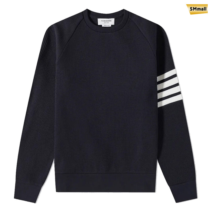 THOM BROWNE Navy 4-Bar Raglan Sleeve Sweatshirt Crewneck Tee