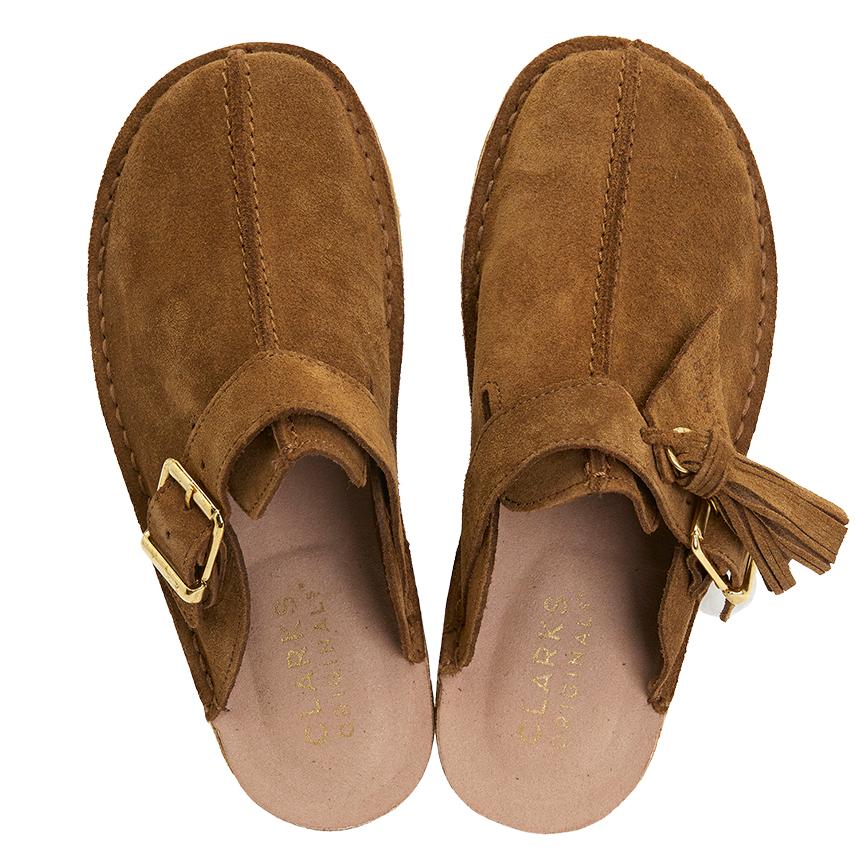 Clarks Leather Trek Mule Slip-On Slippers for Women