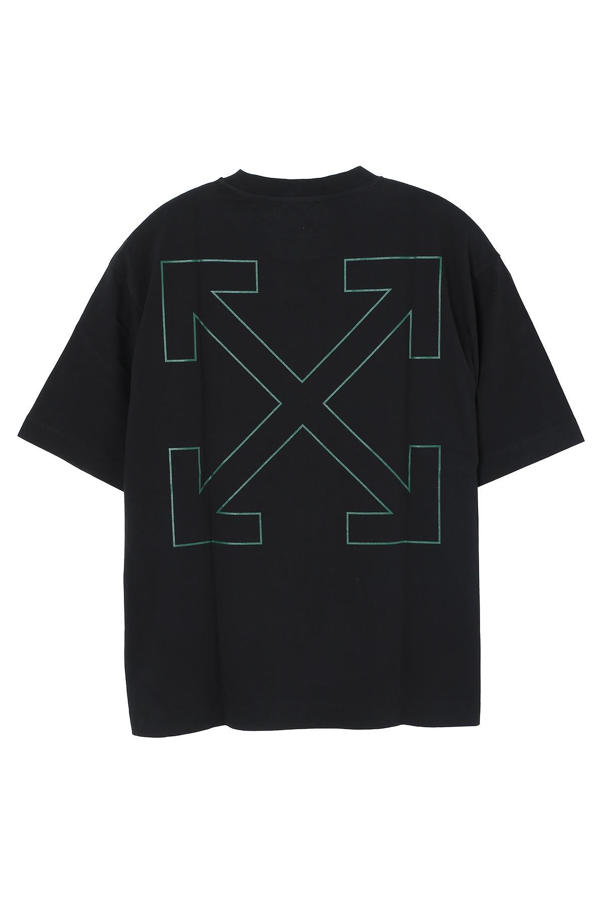 OFF WHITE Black BANKNOTE ARROW Short Sleeve T-Shirt OMAA120S25JER00C1058