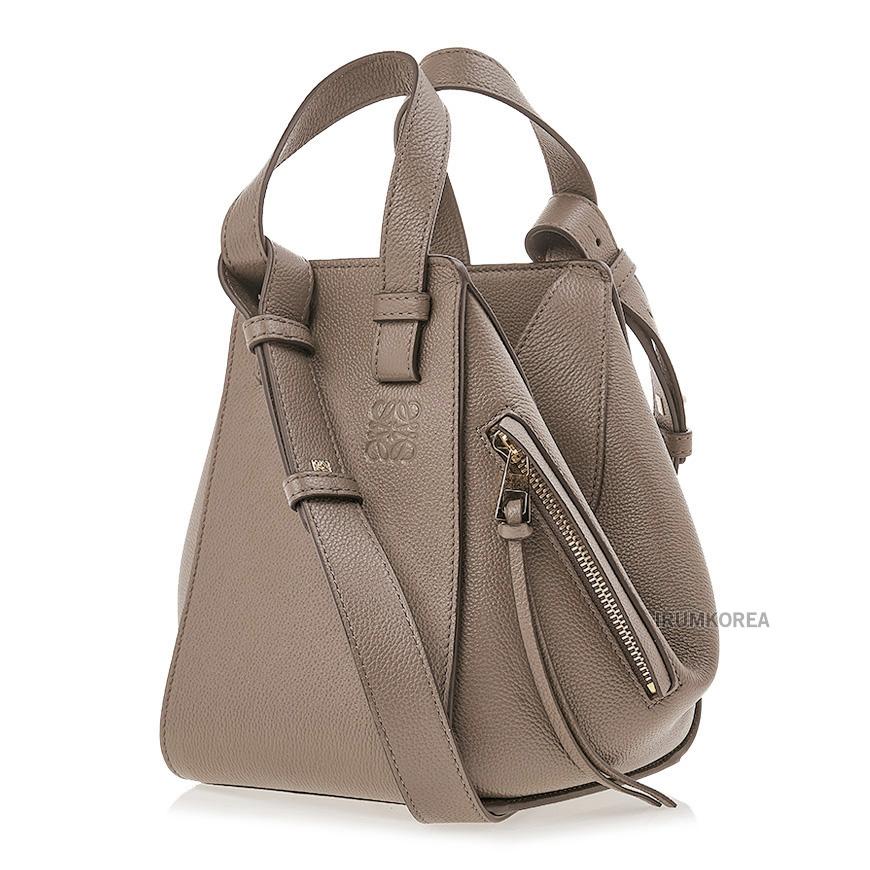 LOEWE Compact Hammock Leather Tote Bag Women Brown A538 H13X 23